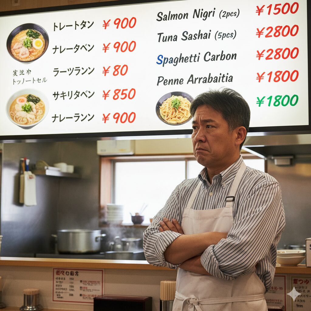 ラーメン屋「寿司やパスタが１０００円超えてても文句言わないのにラーメンだと文句言う日本人」